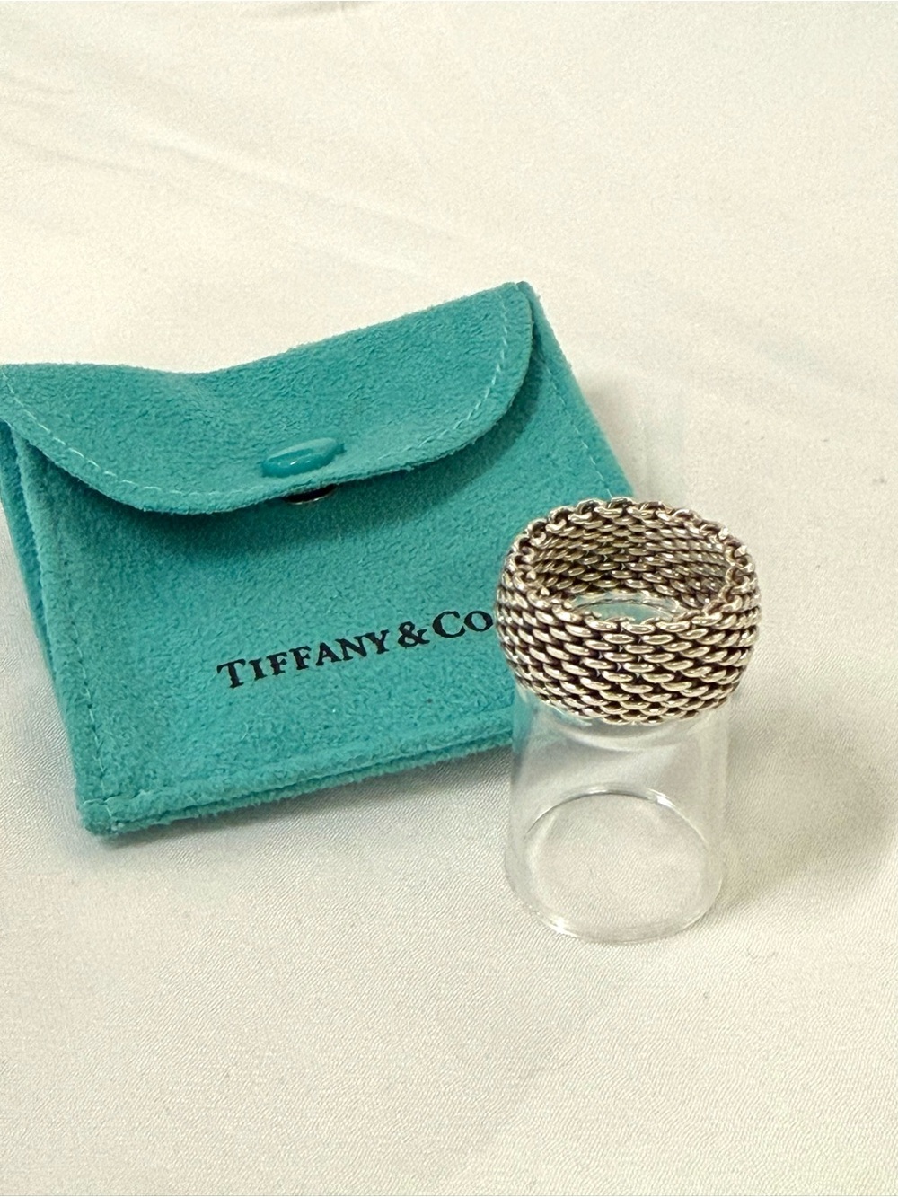 Tiffany & Co. Mesh Silver Ring